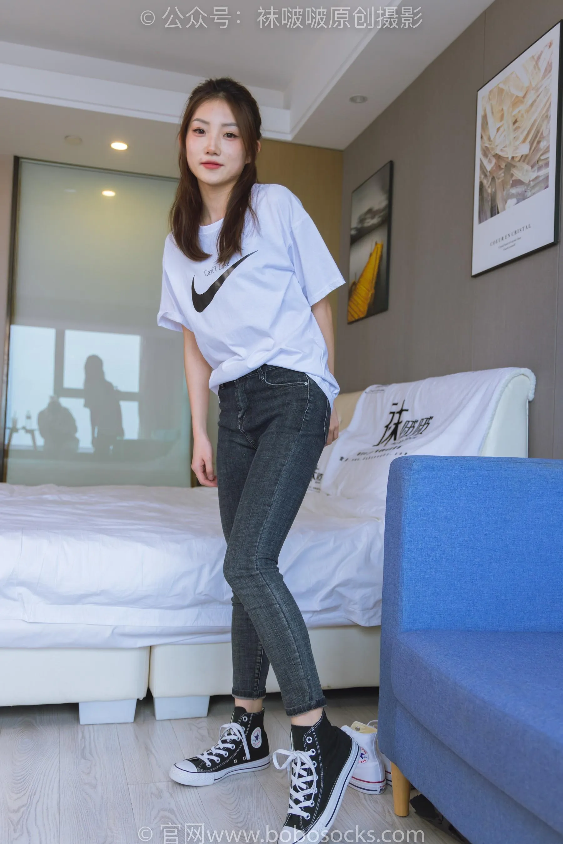[BoBoSocks袜啵啵]NO.220 小沫-两双板鞋、短肉丝、裸足 [87P]插图9